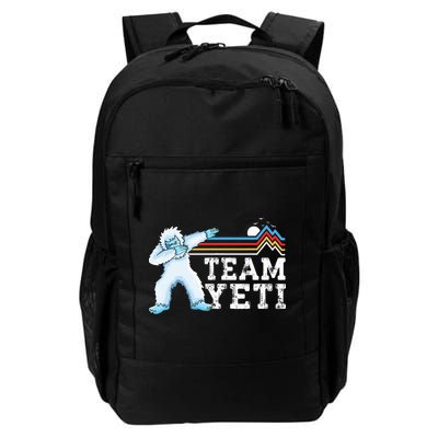 Dabbing Yeti Vintage Sunset Mountain Bigfoot Lover Team Yeti Backpack