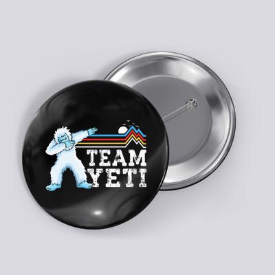Dabbing Yeti Vintage Sunset Mountain Bigfoot Lover Team Yeti Button