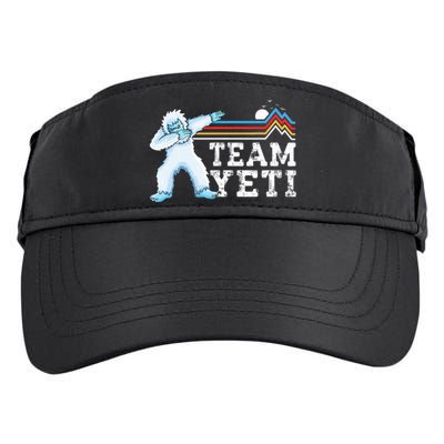 Dabbing Yeti Vintage Sunset Mountain Bigfoot Lover Team Yeti Adult Drive Performance Visor