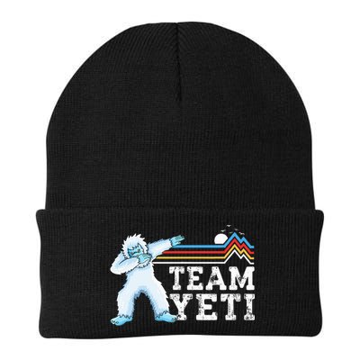 Dabbing Yeti Vintage Sunset Mountain Bigfoot Lover Team Yeti Beanie