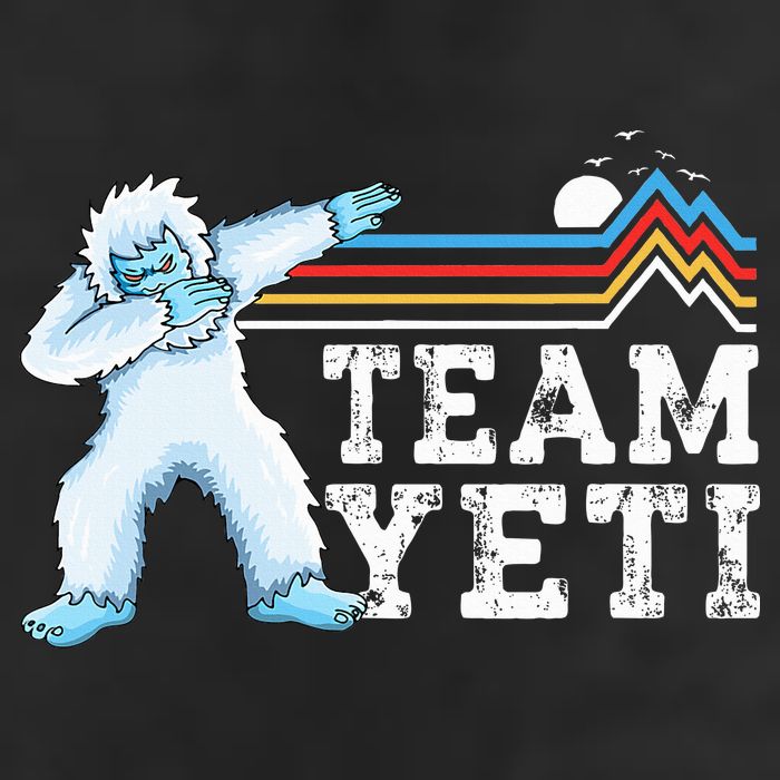 Dabbing Yeti Vintage Sunset Mountain Bigfoot Lover Team Yeti Beanie