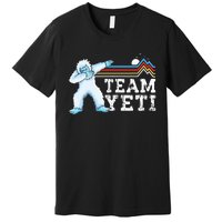 Dabbing Yeti Vintage Sunset Mountain Bigfoot Lover Team Yeti Premium T-Shirt