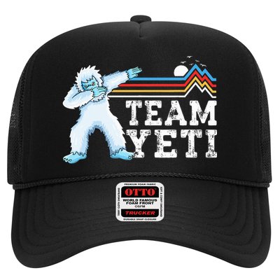 Dabbing Yeti Vintage Sunset Mountain Bigfoot Lover Team Yeti Hat