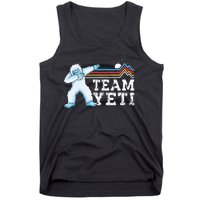 Dabbing Yeti Vintage Sunset Mountain Bigfoot Lover Team Yeti Tank Top