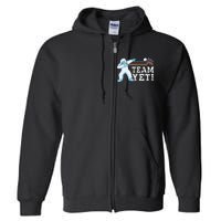 Dabbing Yeti Vintage Sunset Mountain Bigfoot Lover Team Yeti Full Zip Hoodie