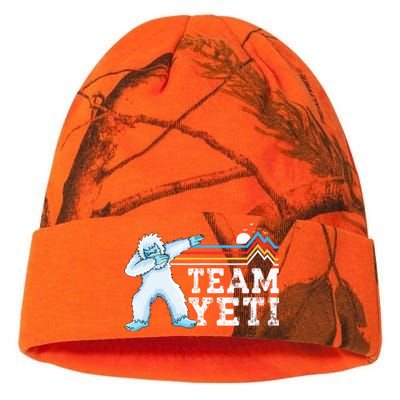 Dabbing Yeti Vintage Sunset Mountain Bigfoot Lover Team Yeti Kati Licensed 12" Camo Beanie