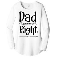 Dad You Were Right Father's Day Gift Women's Perfect Tri Tunic Long Sleeve Shirt