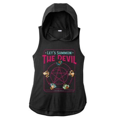 Do You Wanna Play A Game Witchcraft Halloween LetS Summon Ladies PosiCharge Tri-Blend Wicking Draft Hoodie Tank