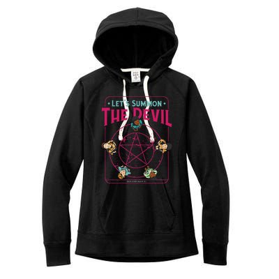 Do You Wanna Play A Game Witchcraft Halloween LetS Summon Women's Fleece Hoodie