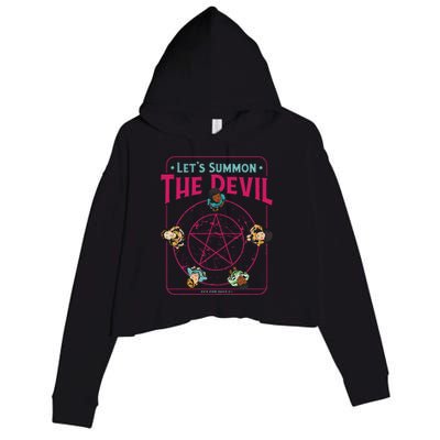 Do You Wanna Play A Game Witchcraft Halloween LetS Summon Crop Fleece Hoodie