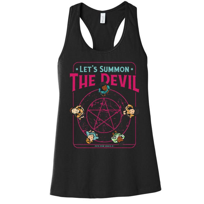 Do You Wanna Play A Game Witchcraft Halloween LetS Summon Women's Racerback Tank