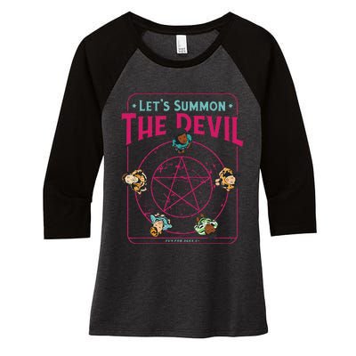 Do You Wanna Play A Game Witchcraft Halloween LetS Summon Women's Tri-Blend 3/4-Sleeve Raglan Shirt