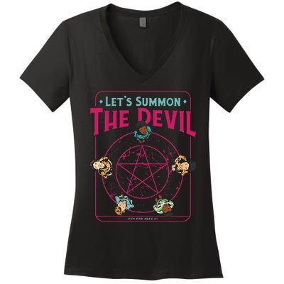 Do You Wanna Play A Game Witchcraft Halloween LetS Summon Women's V-Neck T-Shirt