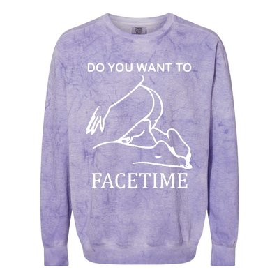 Do You Want To Facetime Colorblast Crewneck Sweatshirt