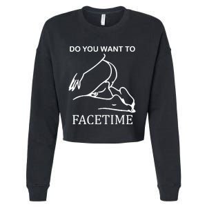 Do You Want To Facetime Cropped Pullover Crew