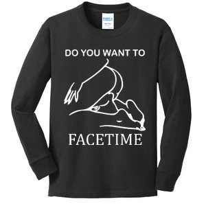 Do You Want To Facetime Kids Long Sleeve Shirt