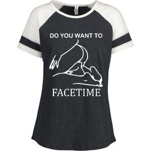 Do You Want To Facetime Enza Ladies Jersey Colorblock Tee