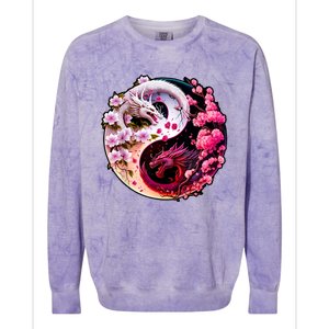 Dragon Yin Yang Chinese New Year 2024 Year Of The Dragon Colorblast Crewneck Sweatshirt