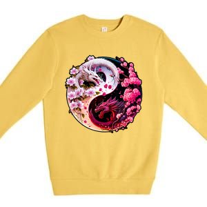 Dragon Yin Yang Chinese New Year 2024 Year Of The Dragon Premium Crewneck Sweatshirt