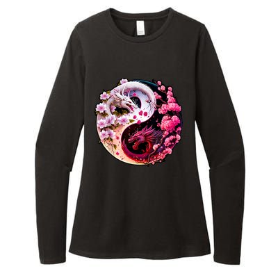 Dragon Yin Yang Chinese New Year 2024 Year Of The Dragon Womens CVC Long Sleeve Shirt