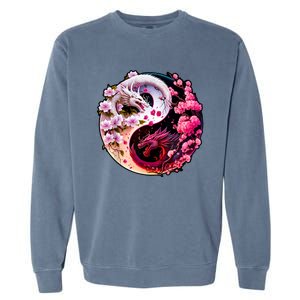 Dragon Yin Yang Chinese New Year 2024 Year Of The Dragon Garment-Dyed Sweatshirt