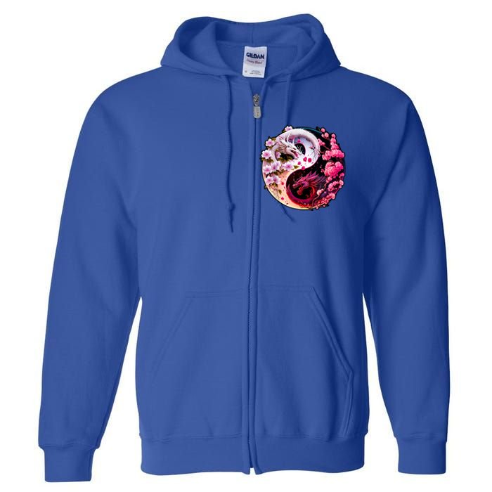 Dragon Yin Yang Chinese New Year 2024 Year Of The Dragon Full Zip Hoodie