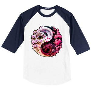 Dragon Yin Yang Chinese New Year 2024 Year Of The Dragon Baseball Sleeve Shirt