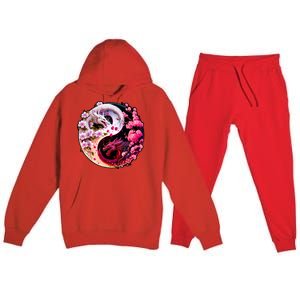 Dragon Yin Yang Chinese New Year 2024 Year Of The Dragon Premium Hooded Sweatsuit Set