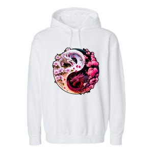 Dragon Yin Yang Chinese New Year 2024 Year Of The Dragon Garment-Dyed Fleece Hoodie