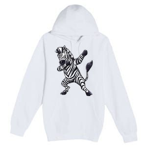 Dabbing Zebra African Zookeeper Animal Lover Premium Pullover Hoodie