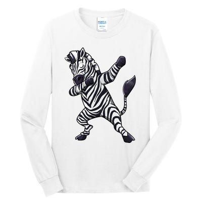 Dabbing Zebra African Zookeeper Animal Lover Tall Long Sleeve T-Shirt