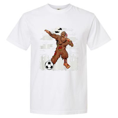 Dabbing Zombie Bigfoot Halloween Soccer Costume Football Gift Garment-Dyed Heavyweight T-Shirt