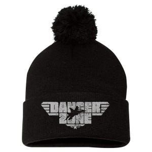 Danger Zone Pom Pom 12in Knit Beanie