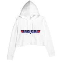 Danger Zone Funny Design For Men & Women Vintage Crop Fleece Hoodie