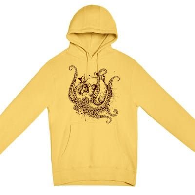 Deadly Zombie Octopus Skull Premium Pullover Hoodie