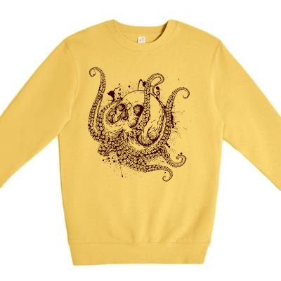 Deadly Zombie Octopus Skull Premium Crewneck Sweatshirt