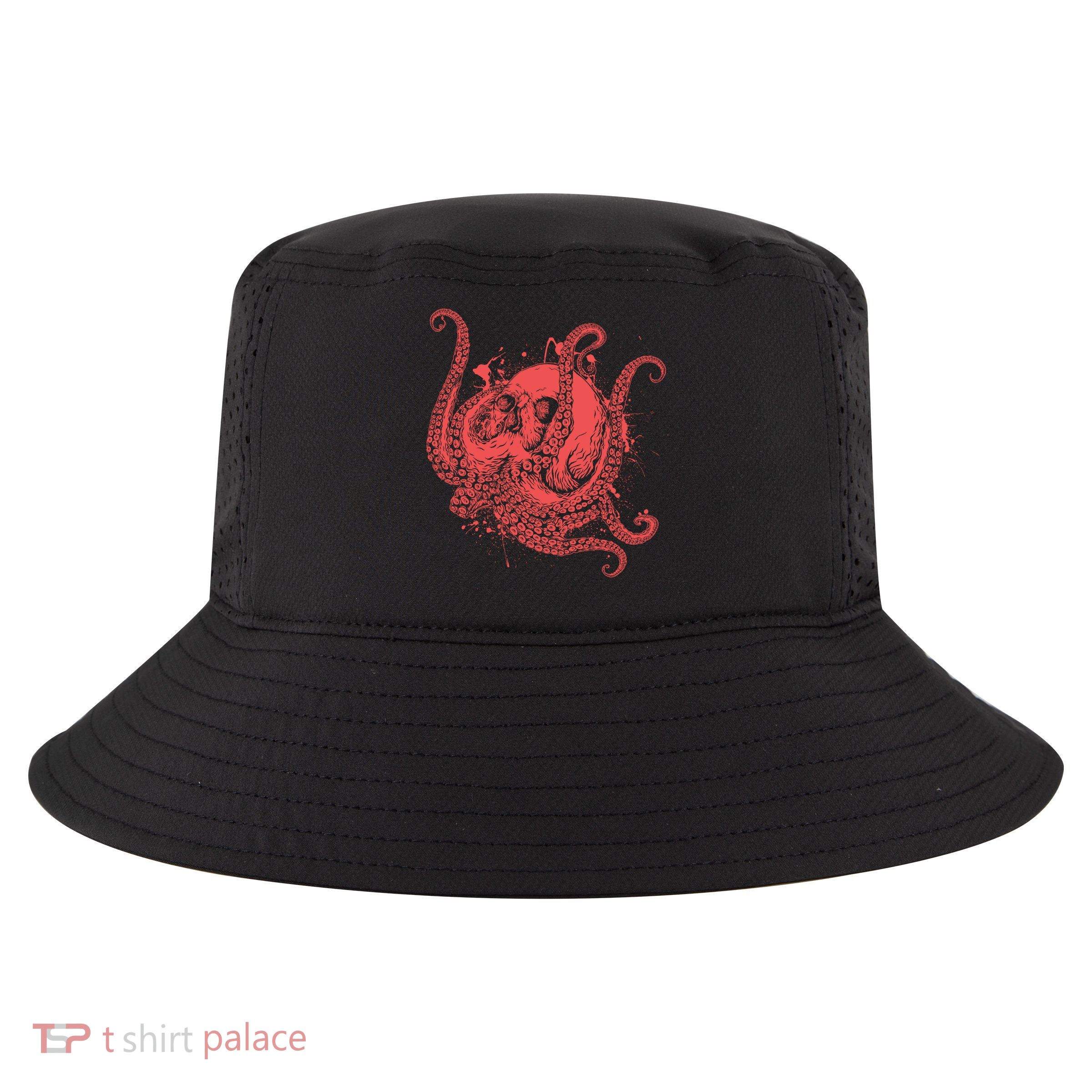 Deadly Zombie Octopus Skull Cool Comfort Performance Bucket Hat