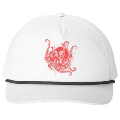 Deadly Zombie Octopus Skull Snapback Five-Panel Rope Hat