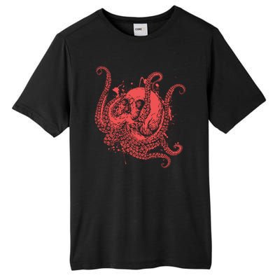 Deadly Zombie Octopus Skull Tall Fusion ChromaSoft Performance T-Shirt