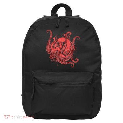 Deadly Zombie Octopus Skull 16 in Basic Backpack