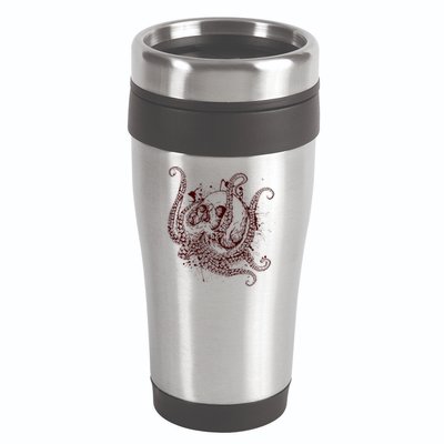 Deadly Zombie Octopus Skull 16oz Travel Tumbler