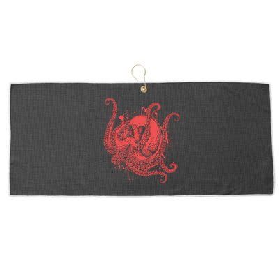 Deadly Zombie Octopus Skull Large Microfiber Waffle Golf Towel