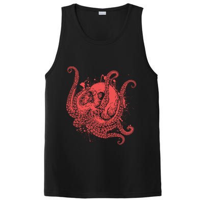 Deadly Zombie Octopus Skull PosiCharge Competitor Tank