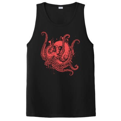 Deadly Zombie Octopus Skull PosiCharge Competitor Tank