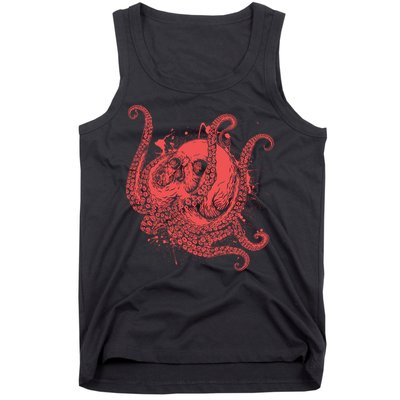 Deadly Zombie Octopus Skull Tank Top