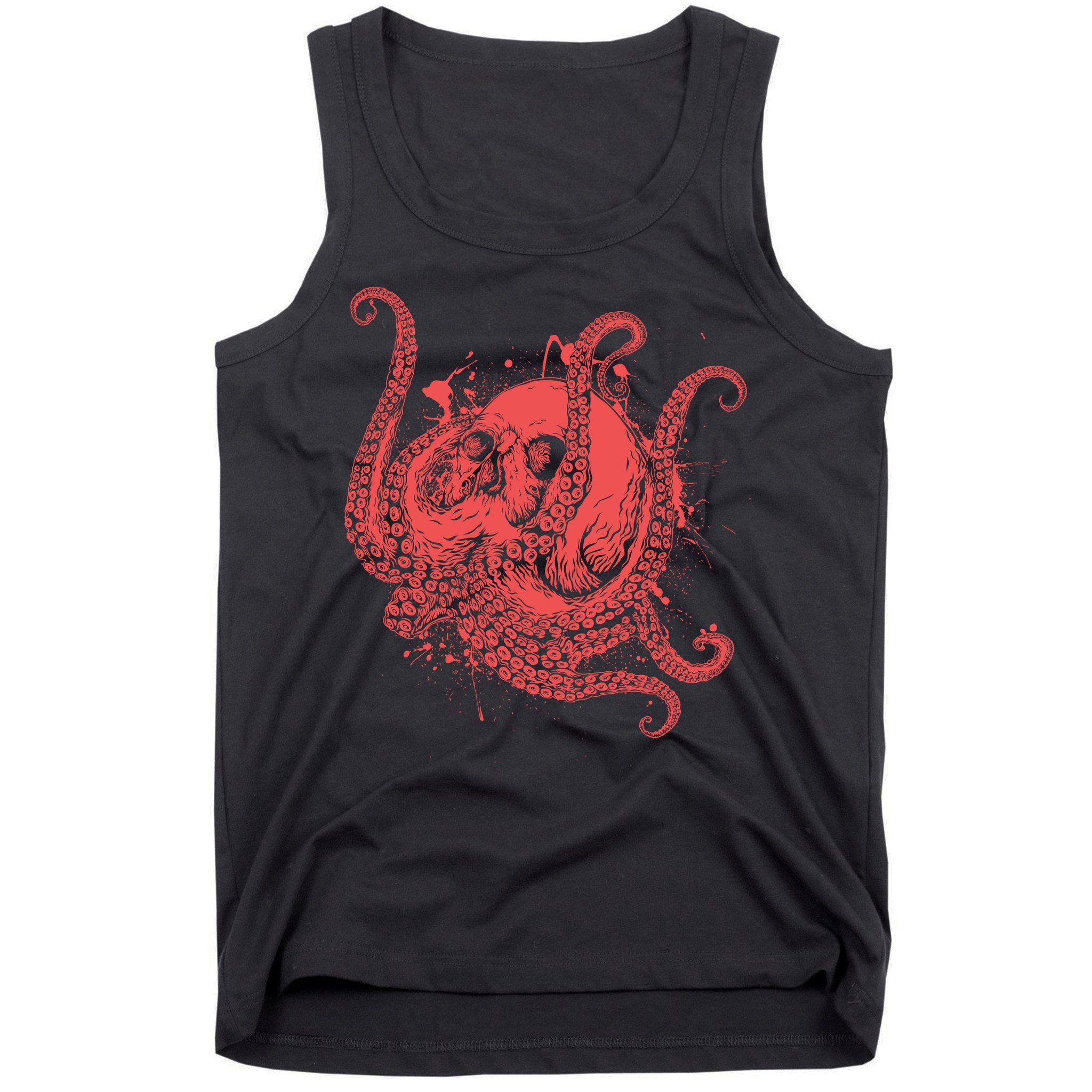 Deadly Zombie Octopus Skull Tank Top