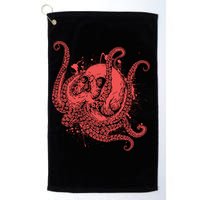 Deadly Zombie Octopus Skull Golf Towel