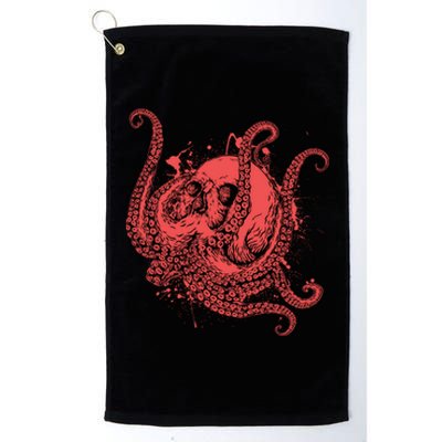 Deadly Zombie Octopus Skull Platinum Collection Golf Towel