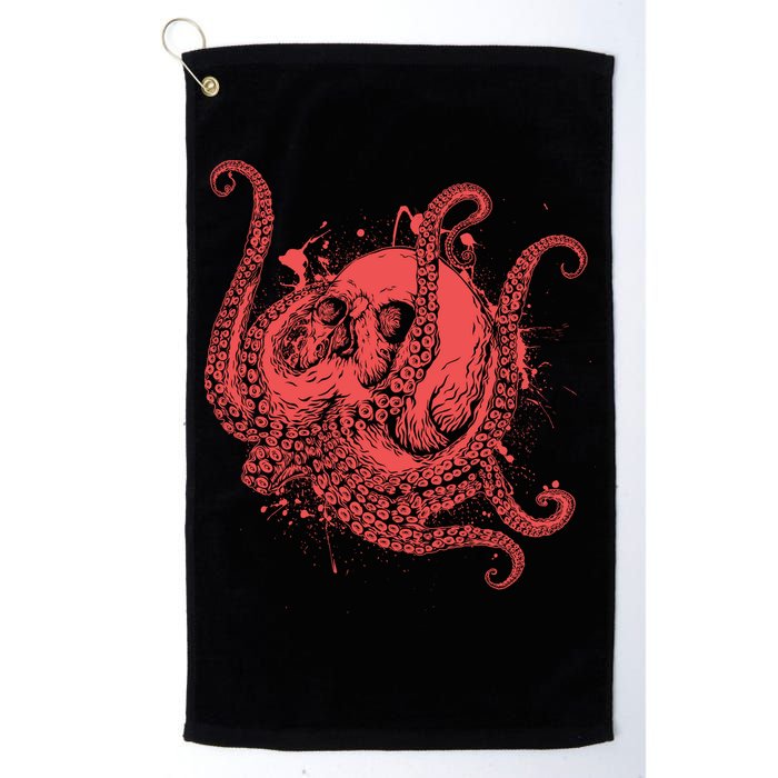 Deadly Zombie Octopus Skull Golf Towel