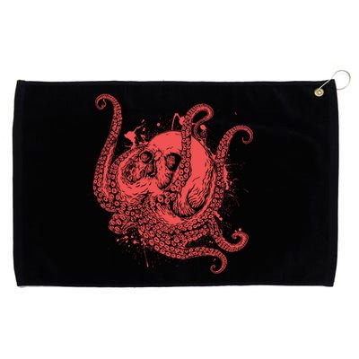 Deadly Zombie Octopus Skull Grommeted Golf Towel